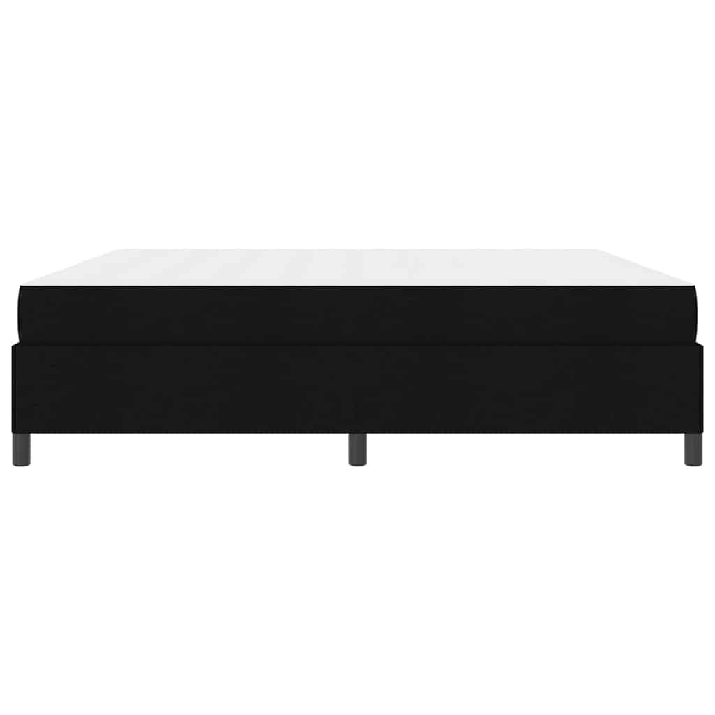 Letto a molle Nero 200 x 200 cm Tessuto