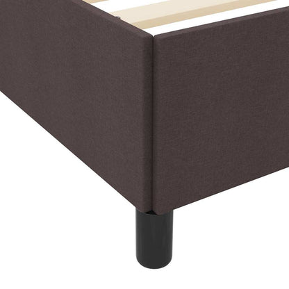 Letto a molle Marrone Scuro 200 x 200 cm Tessuto