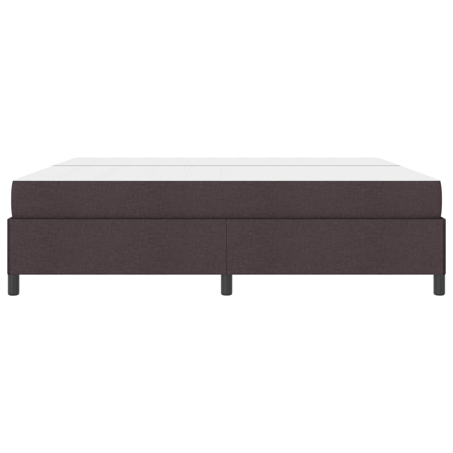 Letto a molle con materasso Marrone Scuro 200 x 200 cm Tessuto | homemem39