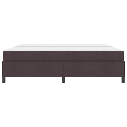 Letto a molle con materasso Marrone Scuro 200 x 200 cm Tessuto | homemem39