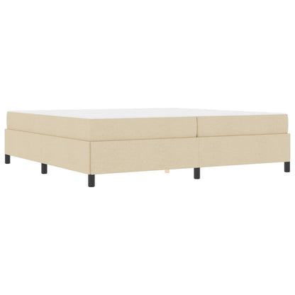 Letto a molle Crema 200 x 200 cm Tessuto
