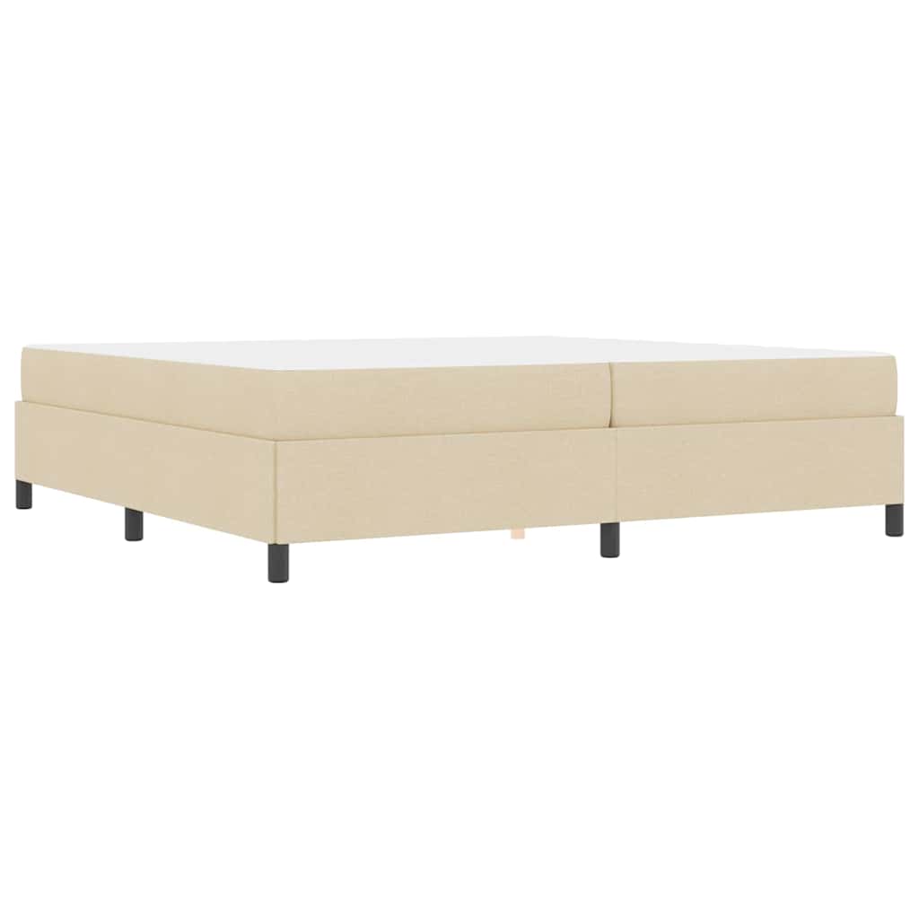 Letto a molle Crema 200 x 200 cm Tessuto