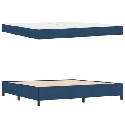 Letto a molle con materasso Blu 200 x 200 cm Tessuto | homemem39