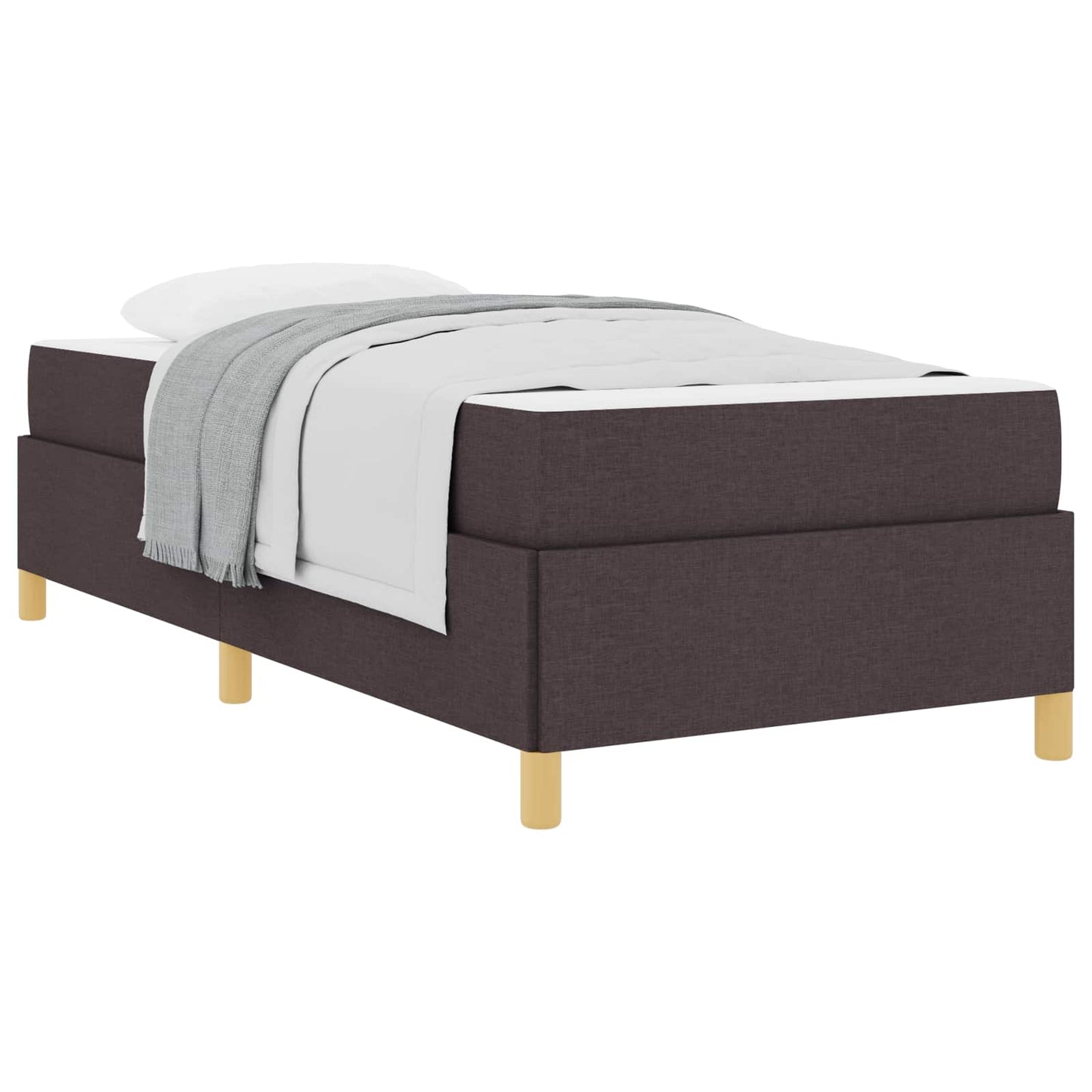 Struttura del letto Marrone Scuro 80 x 200 cm Tessuto | homemem39