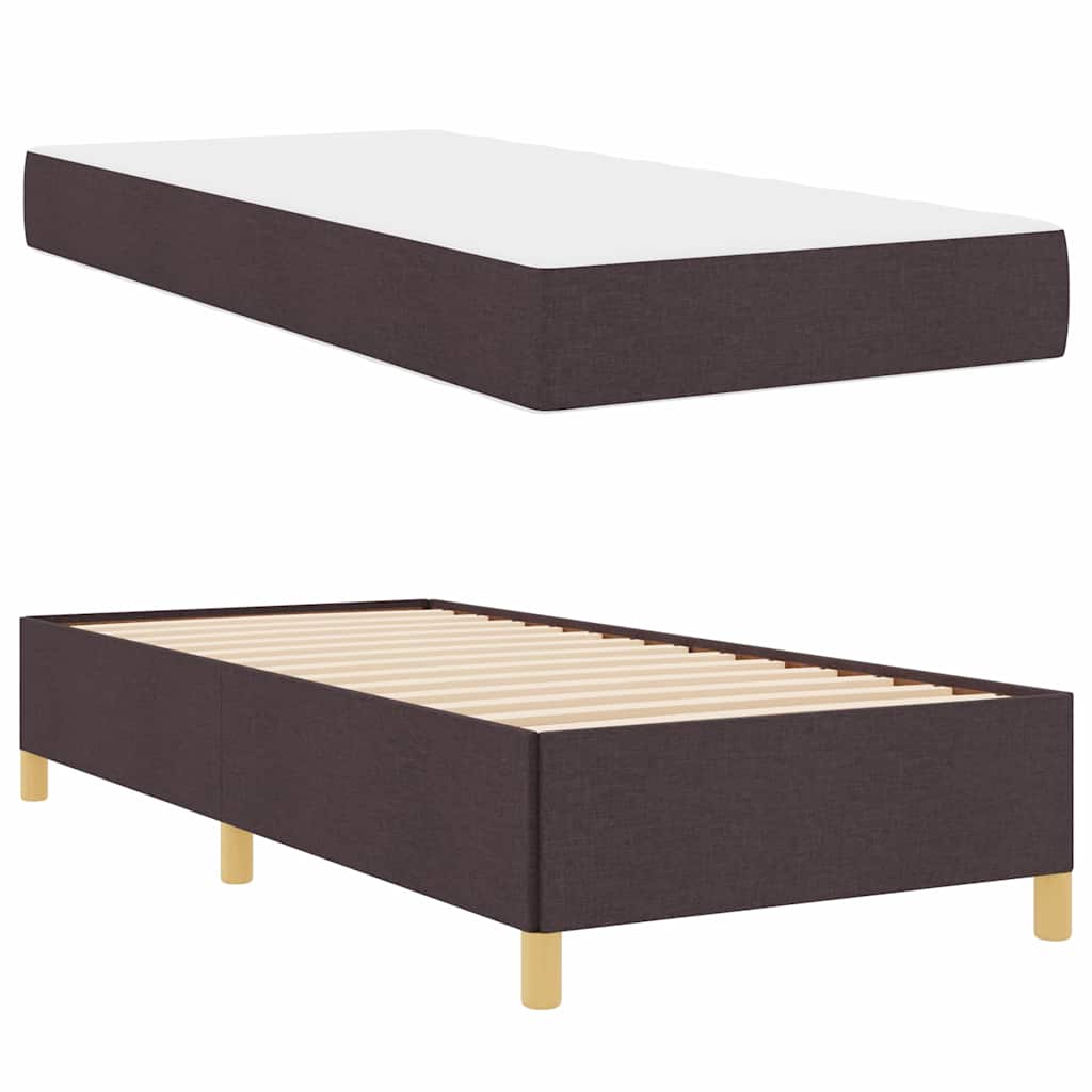 Struttura del letto Marrone Scuro 80 x 200 cm Tessuto | homemem39