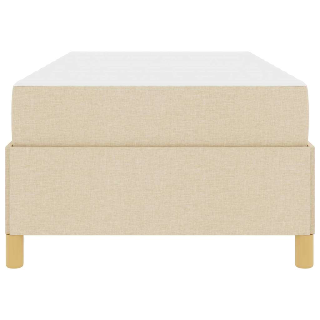Struttura del letto con materasso Crema 80 x 200 cm Tessuto