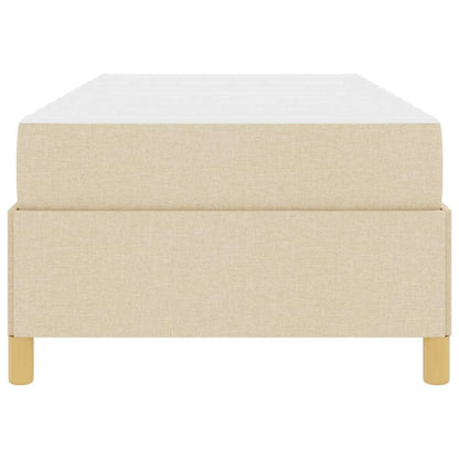 Struttura del letto con materasso Crema 80 x 200 cm Tessuto