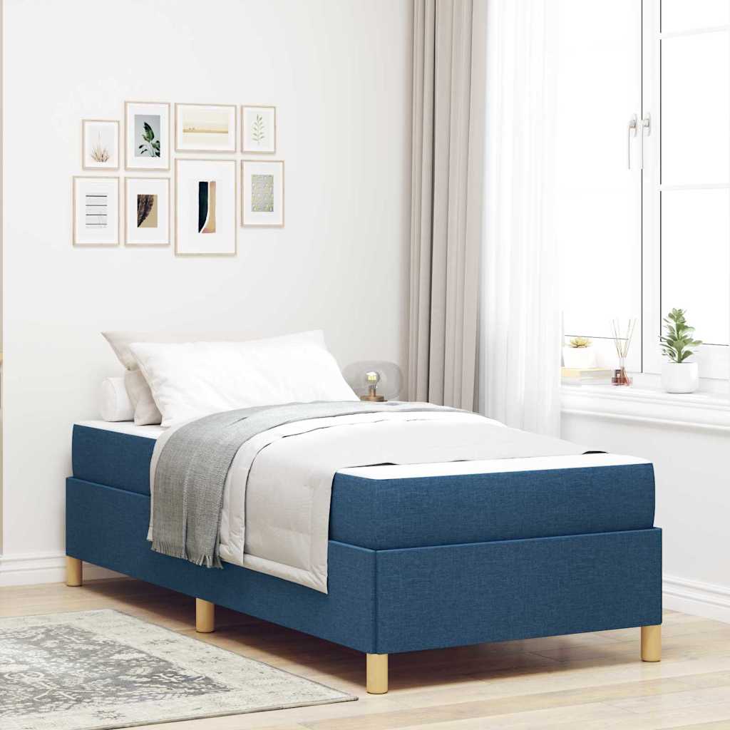 Struttura del letto con materasso Blu 80 x 200 cm Tessuto | homemem39