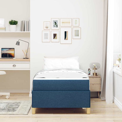 Struttura del letto con materasso Blu 80 x 200 cm Tessuto | homemem39