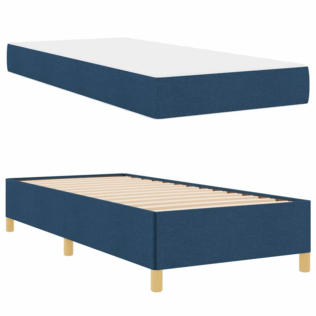 Struttura del letto con materasso Blu 80 x 200 cm Tessuto | homemem39
