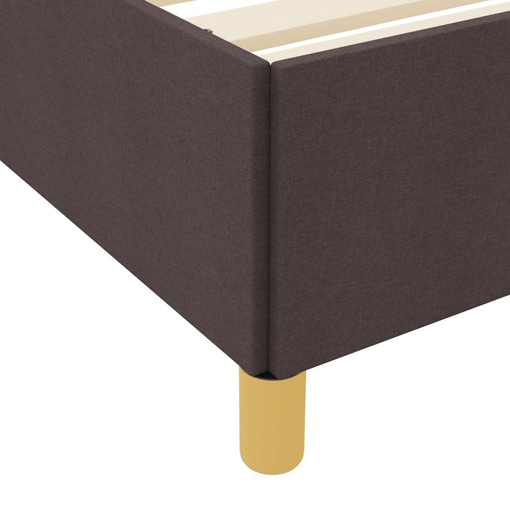 Struttura del letto Marrone Scuro 90 x 190 cm Tessuto | homemem39