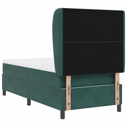 Letto a molle con testiera Verde Scuro 200 x 100 cm Velluto | homemem39