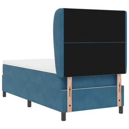 Letto a molle con testiera Blu Scuro 200 x 100 cm Velluto | homemem39