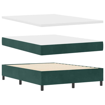Letto a molle con testiera Verde Scuro 200 x 140 cm Velluto | homemem39