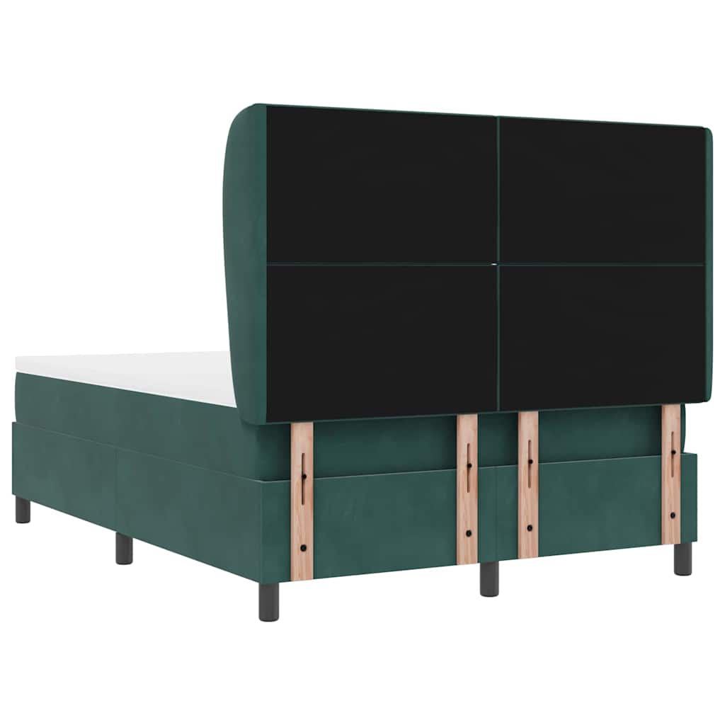 Letto a molle con testiera Verde Scuro 200 x 140 cm Velluto | homemem39