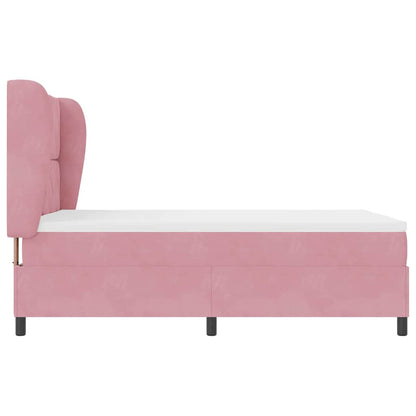 Letto a molle con testiera Rosa 200 x 140 cm Velluto | homemem39