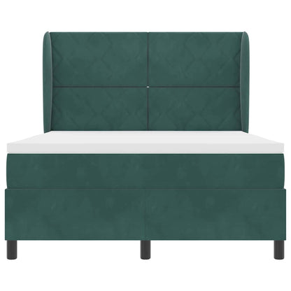 Letto a molle con testiera Verde Scuro 200 x 160 cm Velluto | homemem39