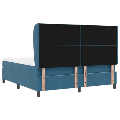 Letto a molle con testiera Blu Scuro 200 x 180 cm Velluto | homemem39