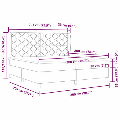 Letto a molle con testiera Verde Scuro 200 x 200 cm Velluto | homemem39