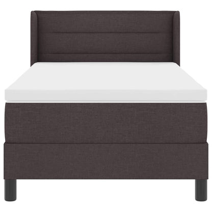 Letto a molle con testiera Marrone Scuro 200 x 80 cm Tessuto | homemem39