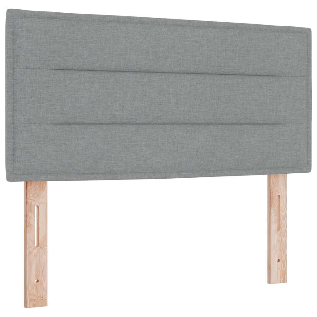 Letto box spring con materasso Grigio chiaro 90 x 190 cm