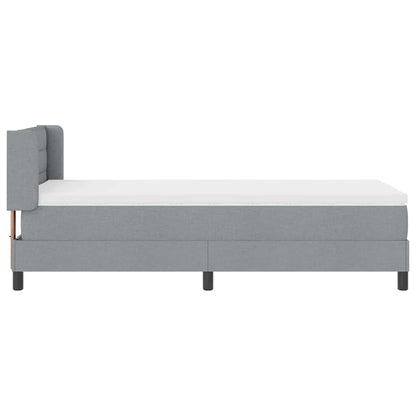 Letto a molle con testiera Grigio chiaro 190 x 90 cm Tessuto | homemem39