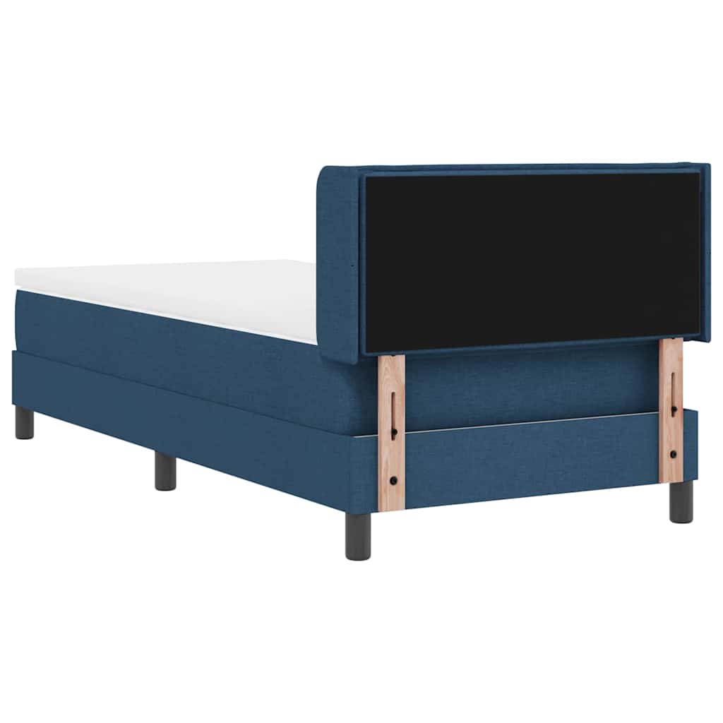 Letto a molle con testiera Blu 190 x 90 cm Tessuto | homemem39
