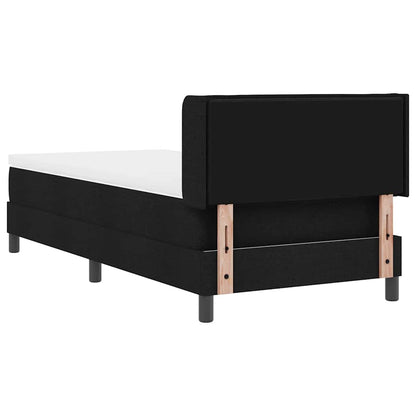 Letto a molle con testiera Nero 200 x 90 cm Tessuto | homemem39