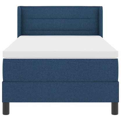 Letto a molle con testiera Blu 200 x 100 cm Tessuto | homemem39