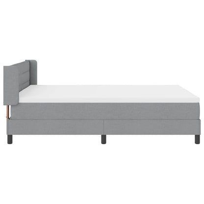 Letto a molle con testiera Grigio chiaro 190 x 140 cm Tessuto | homemem39
