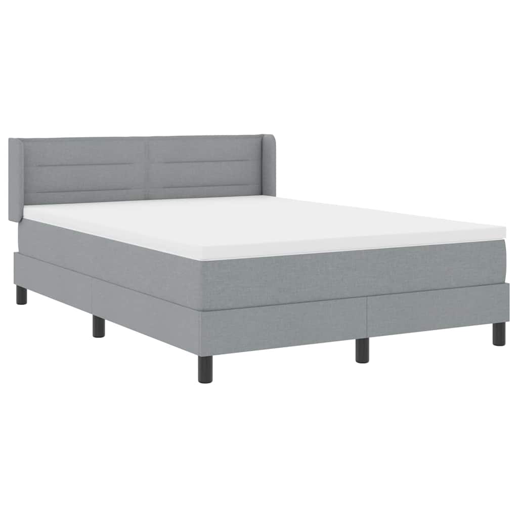 Letto a molle con testiera Grigio chiaro 200 x 160 cm Tessuto | homemem39