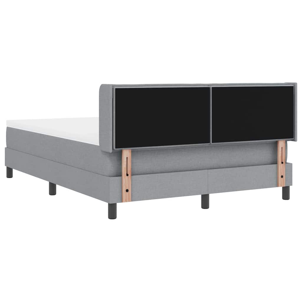 Letto a molle con testiera Grigio chiaro 200 x 160 cm Tessuto | homemem39