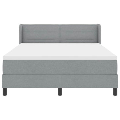 Letto a molle con testiera Grigio chiaro 200 x 160 cm Tessuto | homemem39