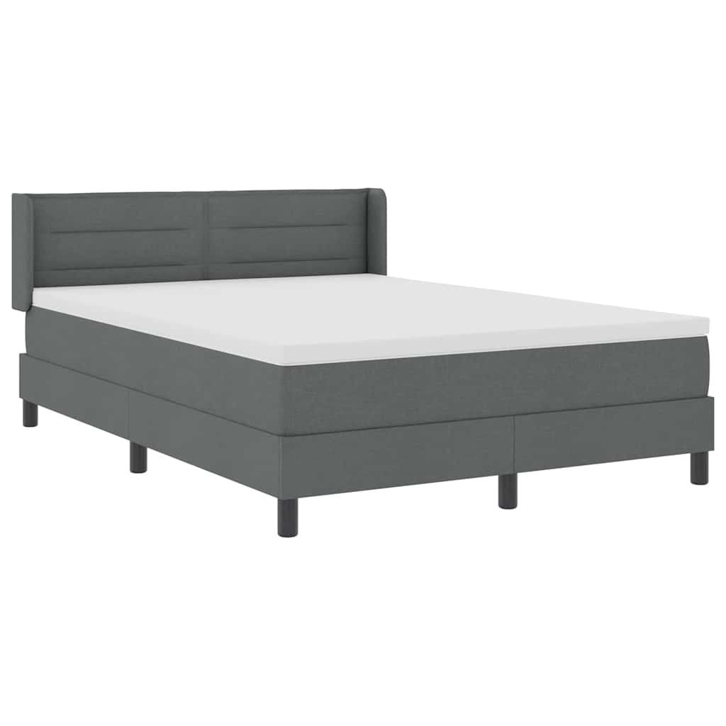 Letto a molle con testiera Grigio scuro 200 x 160 cm Tessuto | homemem39