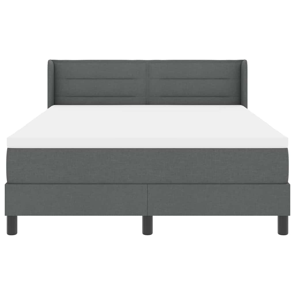 Letto a molle con testiera Grigio scuro 200 x 160 cm Tessuto | homemem39