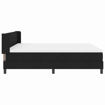 Letto a molle con testiera Nero 200 x 180 cm Tessuto | homemem39