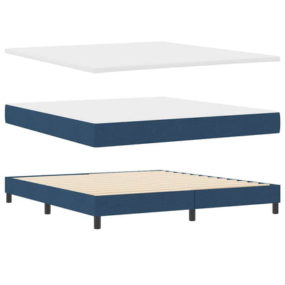 Letto a molle con testiera Blu 200 x 180 cm Tessuto | homemem39