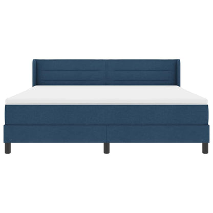 Letto a molle con testiera Blu 200 x 180 cm Tessuto | homemem39