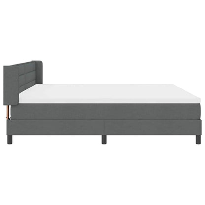 Letto a molle con testiera Grigio scuro 200 x 200 cm Tessuto | homemem39