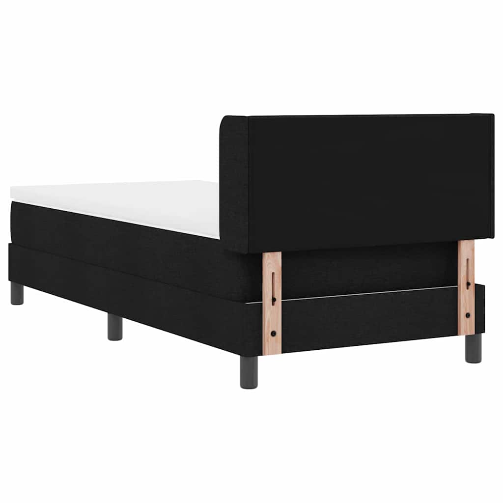 Letto a molle con testiera Nero 200 x 80 cm Tessuto | homemem39