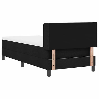 Letto a molle con testiera Nero 200 x 90 cm Tessuto | homemem39