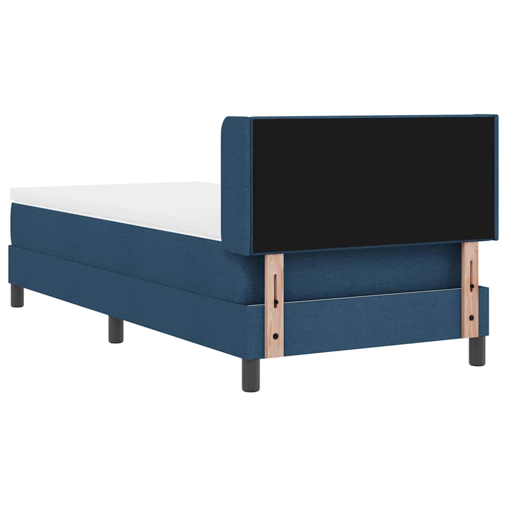 Letto a molle con cuscino con testiera Blu 200 x 90 cm Tessuto | homemem39