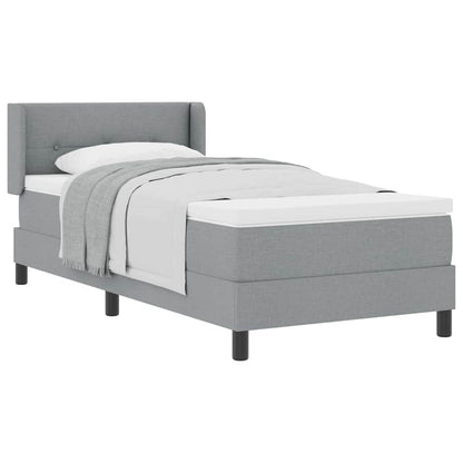 Letto box spring con materasso Grigio chiaro 100 x 200 cm