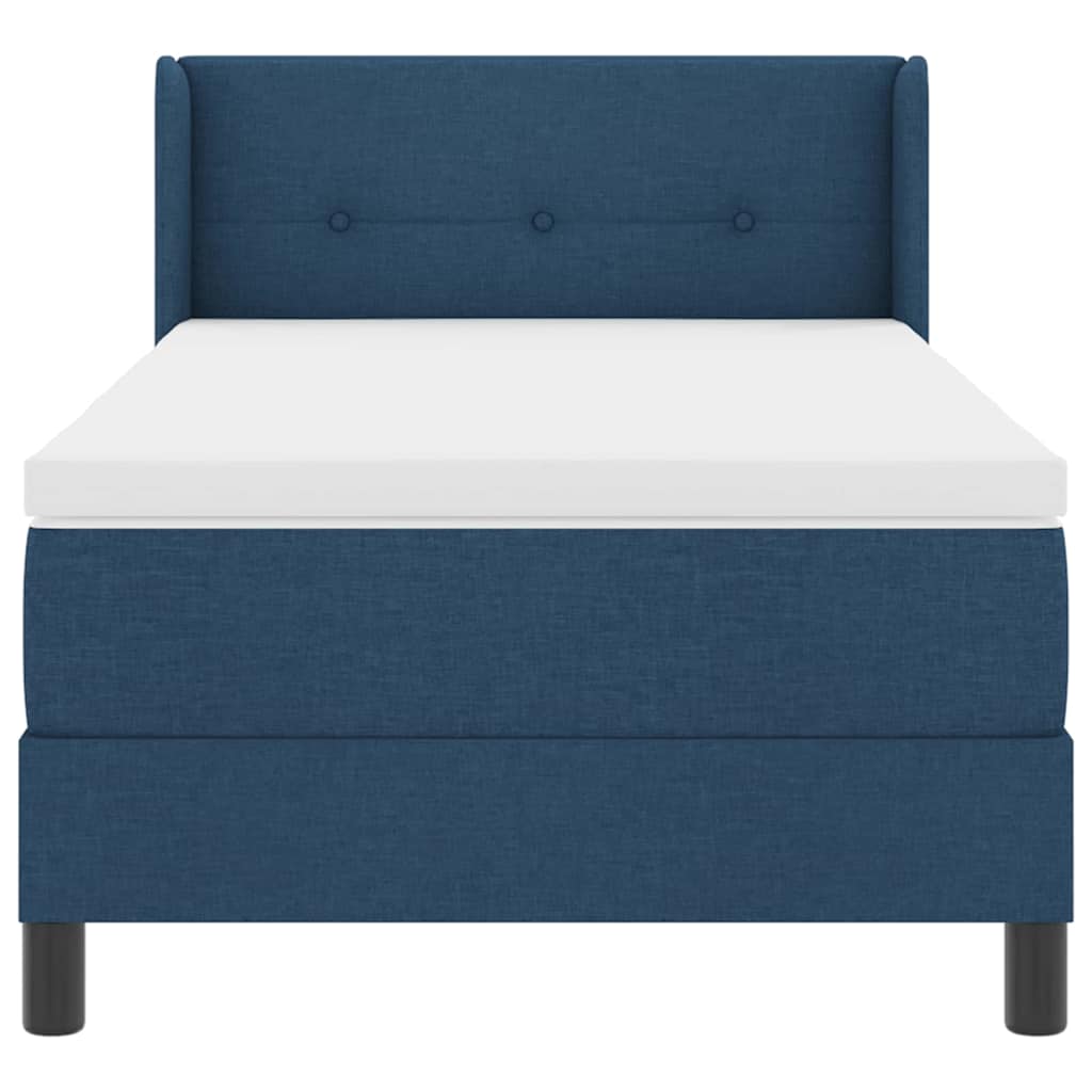 Letto a molle con testiera Blu 200 x 100 cm Tessuto | homemem39