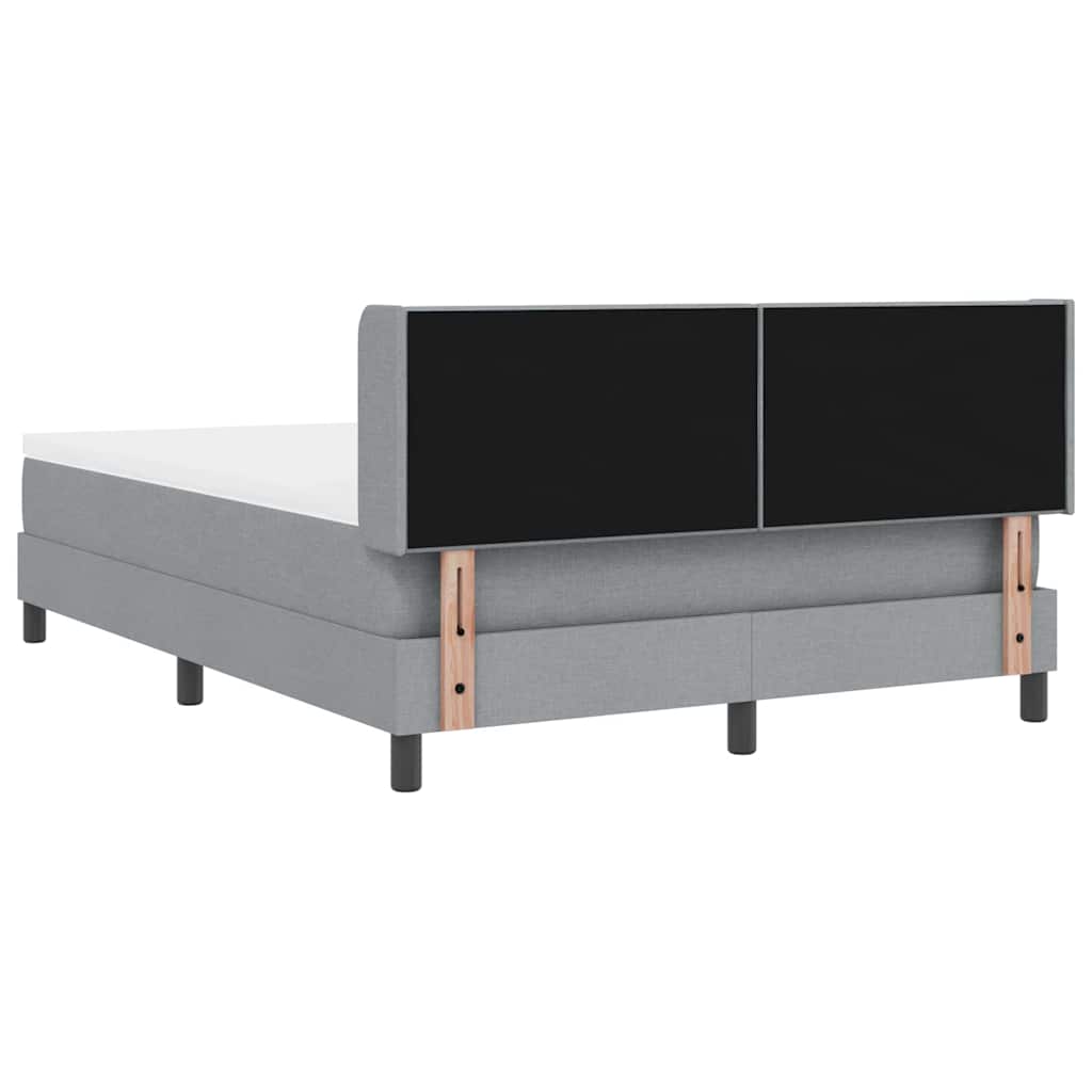 Letto a molle con testiera Grigio chiaro 190 x 140 cm Tessuto | homemem39
