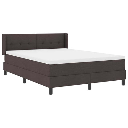 Letto a molle con testiera Marrone Scuro 190 x 140 cm Tessuto | homemem39