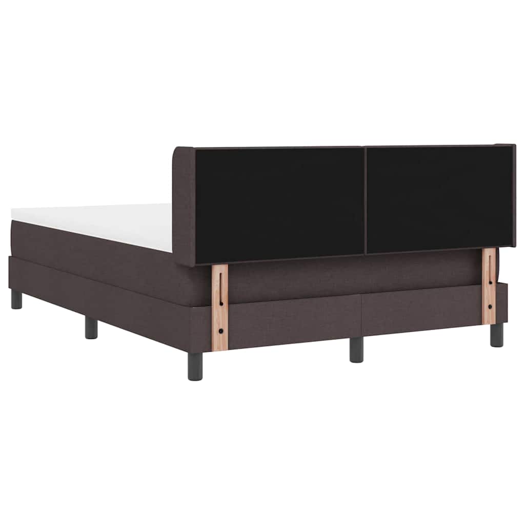 Letto a molle con testiera Marrone Scuro 190 x 140 cm Tessuto | homemem39