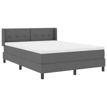 Letto a molle con testiera Grigio scuro 200 x 140 cm Tessuto | homemem39