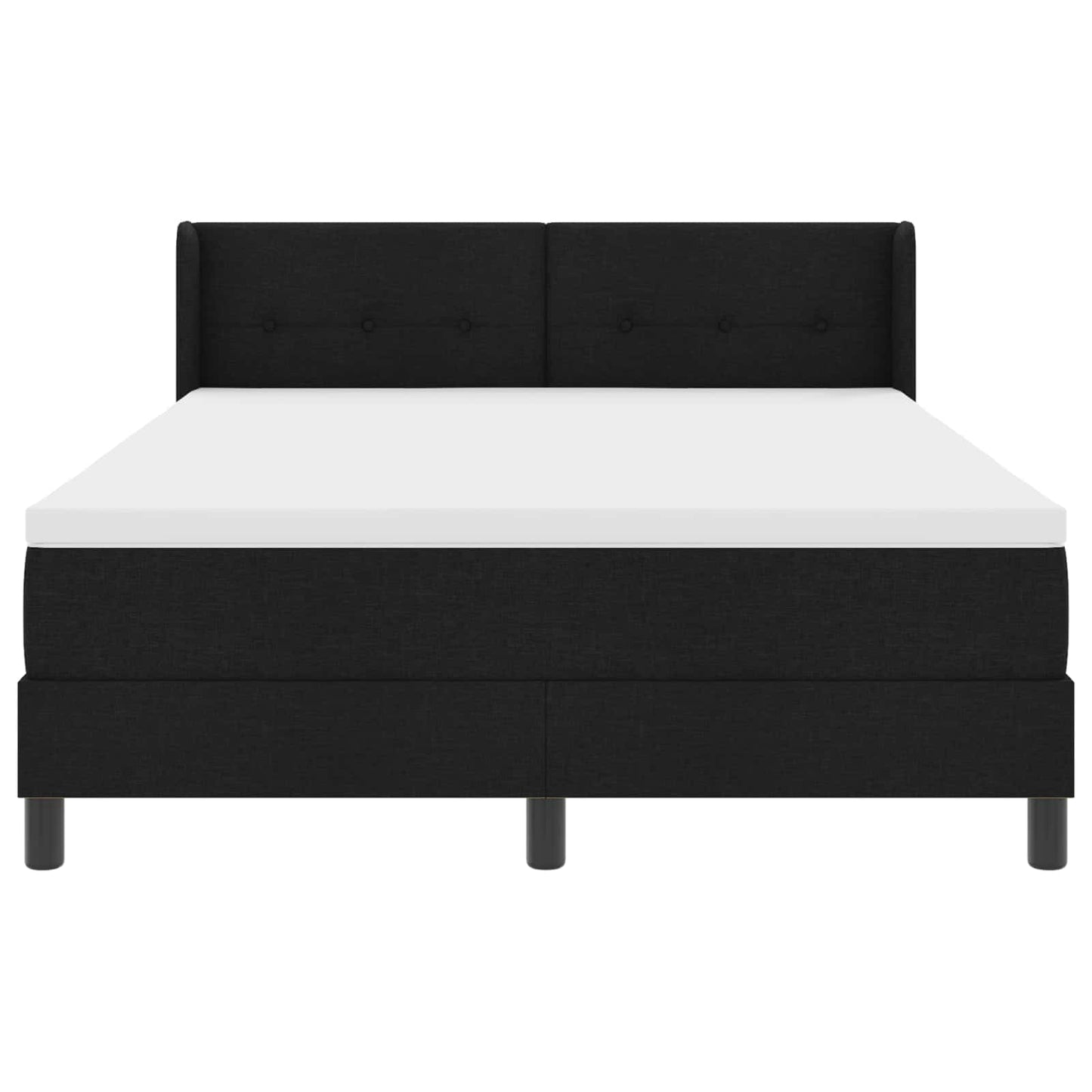 Letto a molle con testiera Nero 200 x 140 cm Tessuto | homemem39