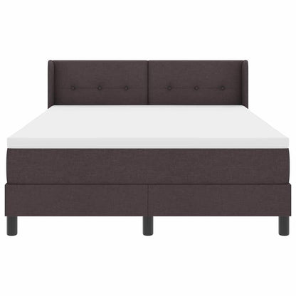 Letto a molle con testiera Marrone Scuro 200 x 140 cm Tessuto | homemem39